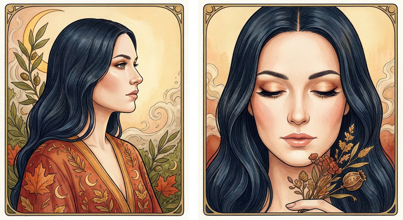 Illustrated portrait of a woman with long lash extensions