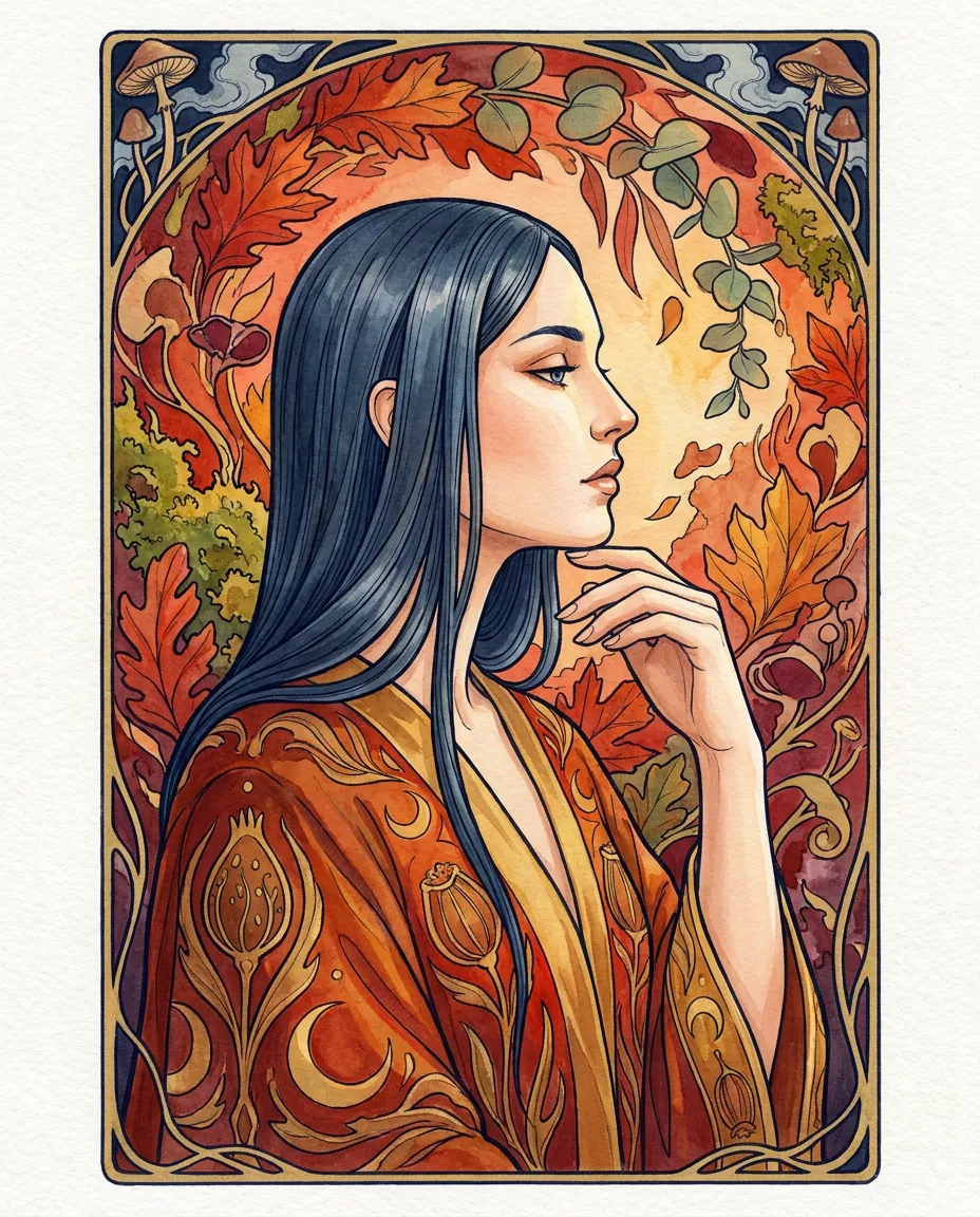 mystic fall illustration detail